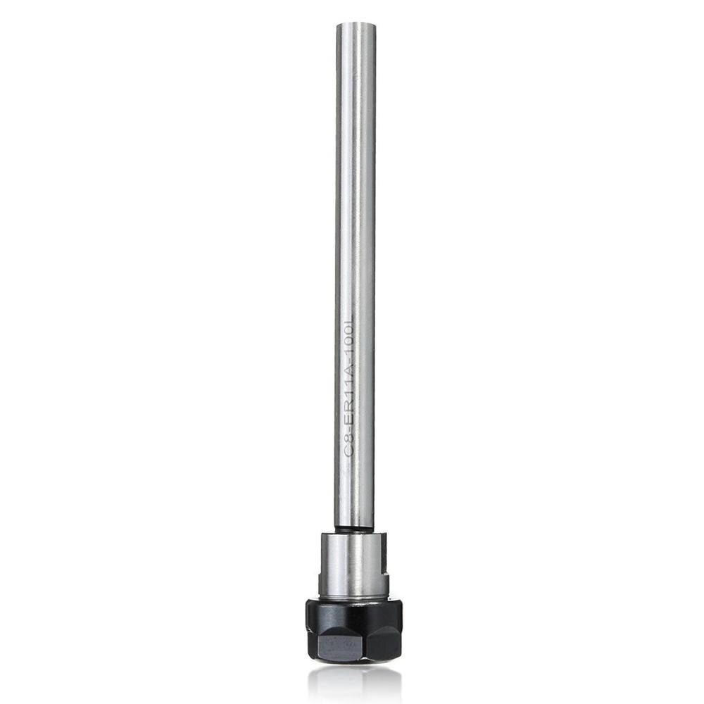 Juego de varilla de extensión de vástago recto de procesamiento profundo CNC, 8mm, C8, ER8, C8, ER11, 8MM, mandril de arbor para cortador de fresado de máquina CNC, 1 Juego