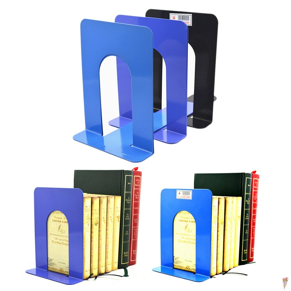 1 paar Eenvoudige Leven Opvouwbare Draagbare Metalen Boekensteunen Plank Houder Thuis Briefpapier Bibliotheek School Kantoorbenodigdheden Supply