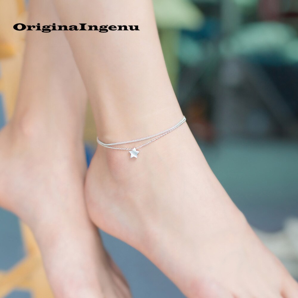 Enkelbandje Sieraden 925 Sterling Zilver Enkelbandje Tornozeleira Bohemian Charms Vintage Armband Cheville Enkelbanden Voor Vrouwen
