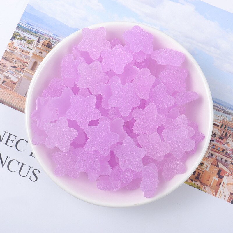 Happy Monkey Slime Supplies DIY Resin Star Candy Slices Slime Charms Addition for Fluffy Clear Crystal Slime Clay In Stock