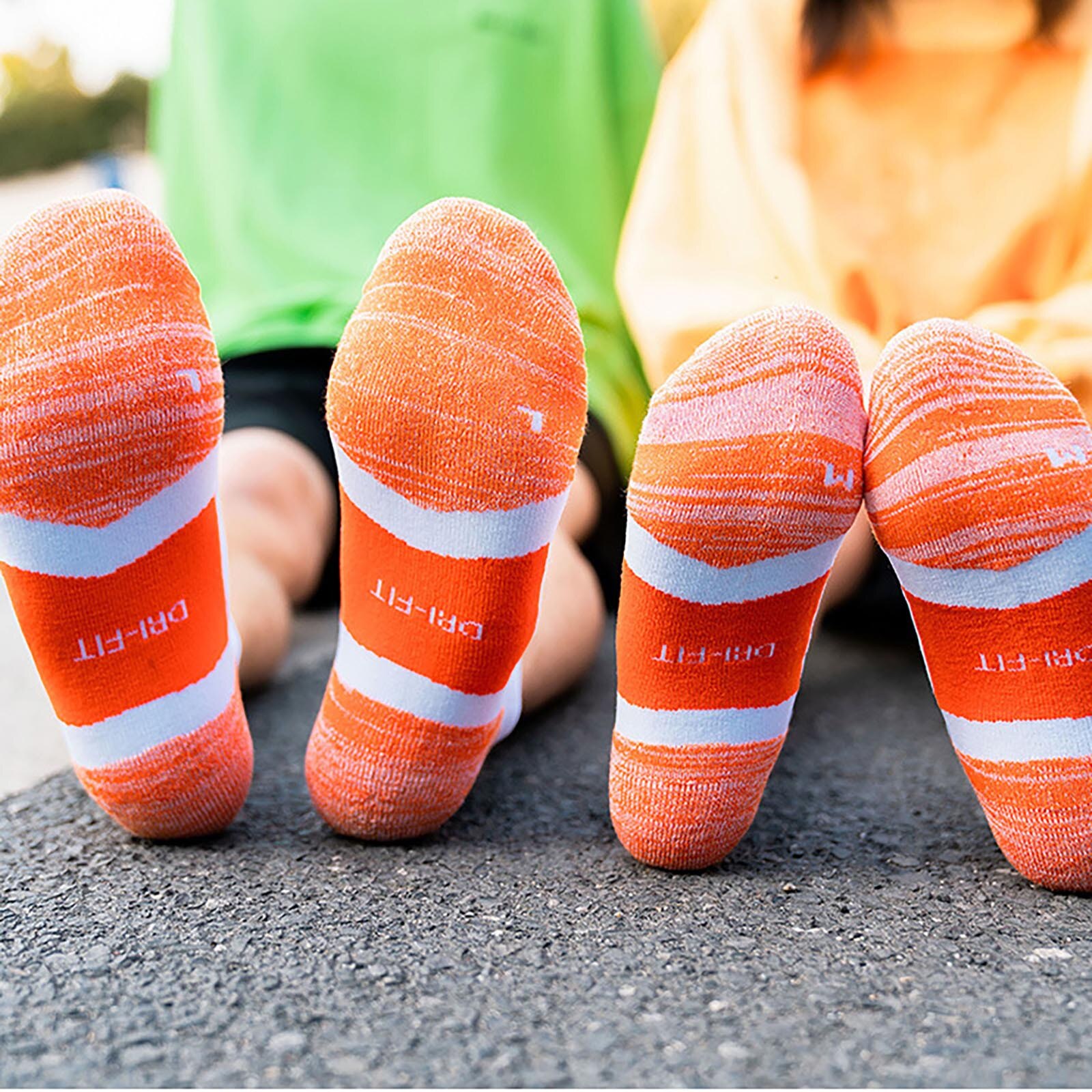Men Women Sports Socks Middle Canister Movement Towel Cotton Breathable Socks Badminton Walking Breathable Thin Socks 30#