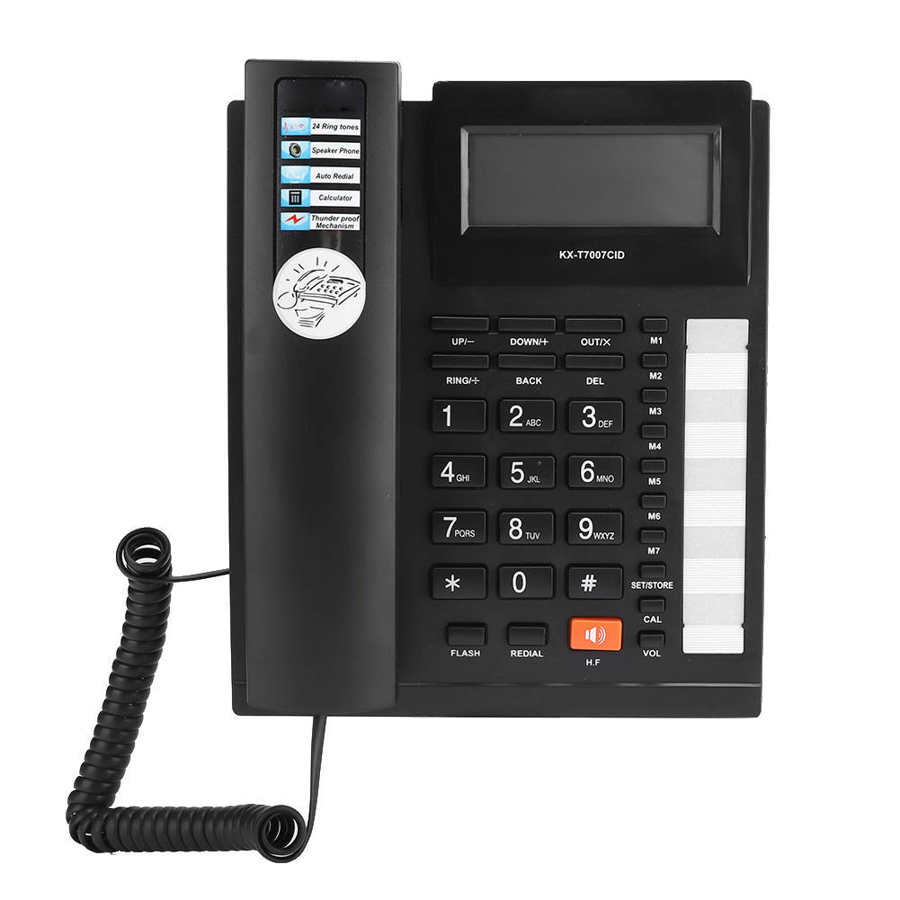 Kx -t7007 vaste telefoon thuiskantoor hotel desktop telefoon dubbele interface nummerherkenning vaste lijn