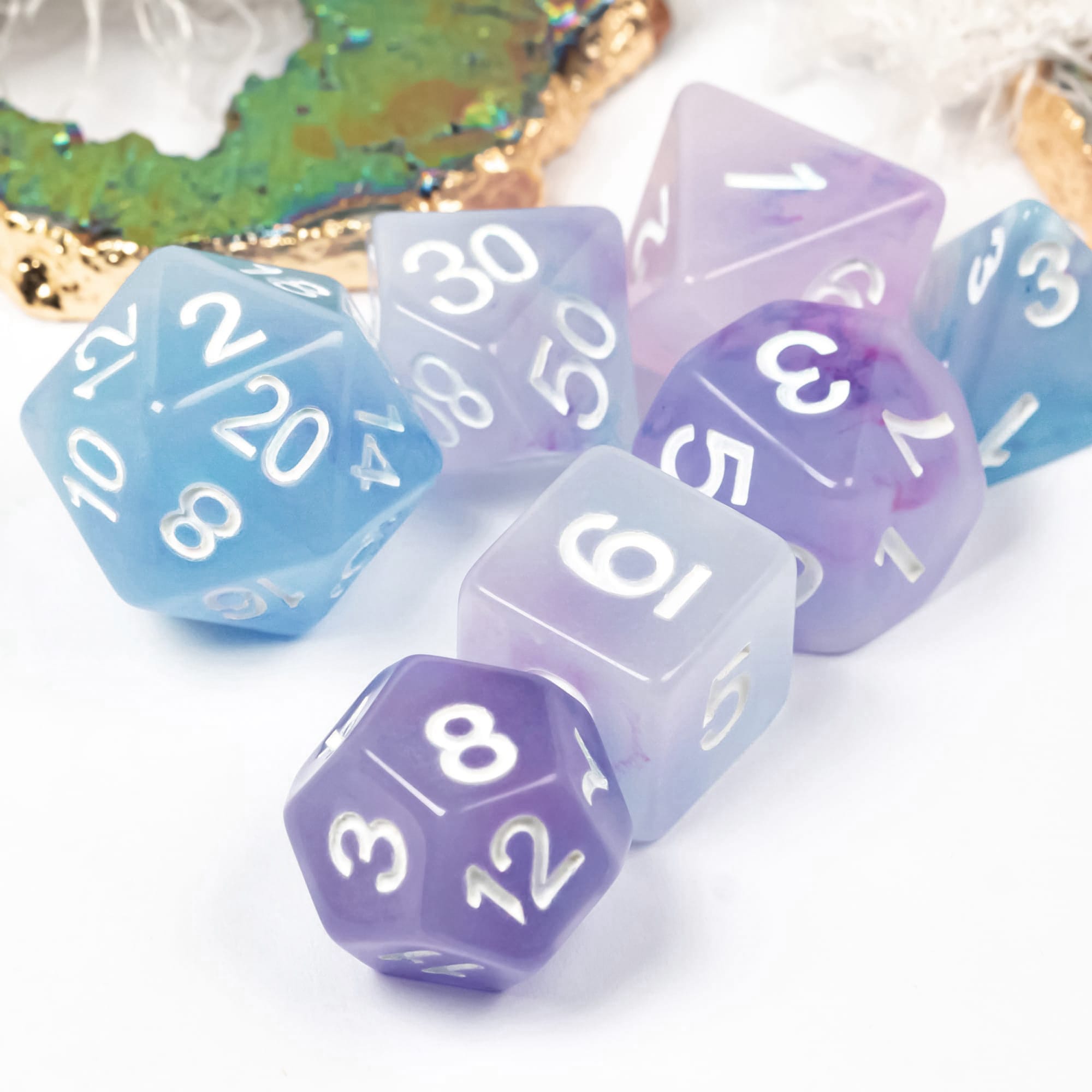 7 Stks/set Imitatie Jade Dnd Dobbelstenen D &amp; D Dobbelstenen Set D4 D6 D8 D10 D % D12 D20 Polyhedral games Dobbelstenen Set Voor Mtg Rpg