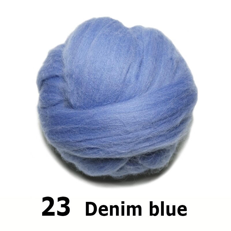 handgemaakte Wolvilt voor vilten 50g Denim blauw Perfect in Naald Vilt 23 #