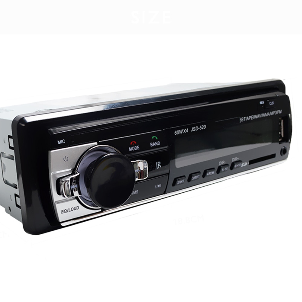 Fabriek JSD-520 Bluetooth Auto Radio Car Stereo Speler Aux Input Fm Ontvanger Sd-kaart Usb 12V In-Dash 1 Din Autoradio Speler