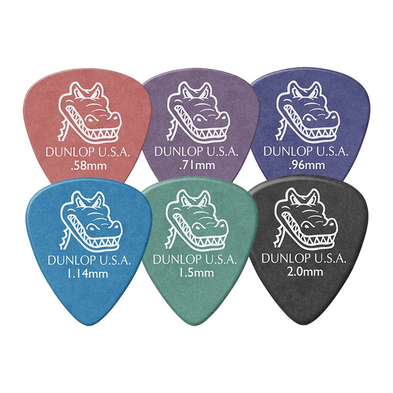 1 pièce de guitare Dunlop Gator Grip médiator pièces de guitare Vintage accessoires médiator guitare 0.58/0.71/0.96/1.14/1.50/2mm