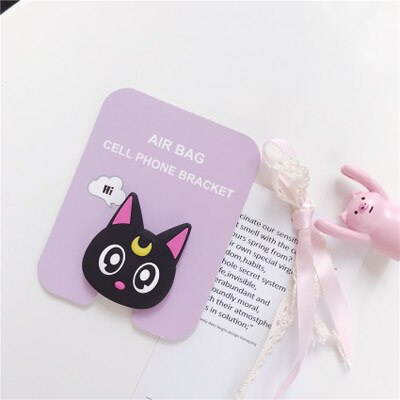 Mobile Phone Holder 360 Degree Retractable Rotation Cartoon Cute Soft Silicone Airbag Love Decompression Toy Car Phone Holder: 4