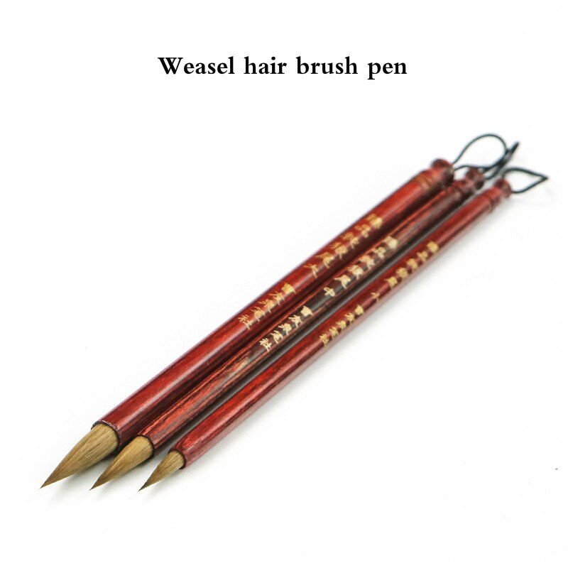 3pcs Chinese Calligraphy Brushes Excellent Weasel Hair Writing Brush Fit For Calligraphy Practice Wolf Hair Brush Pen