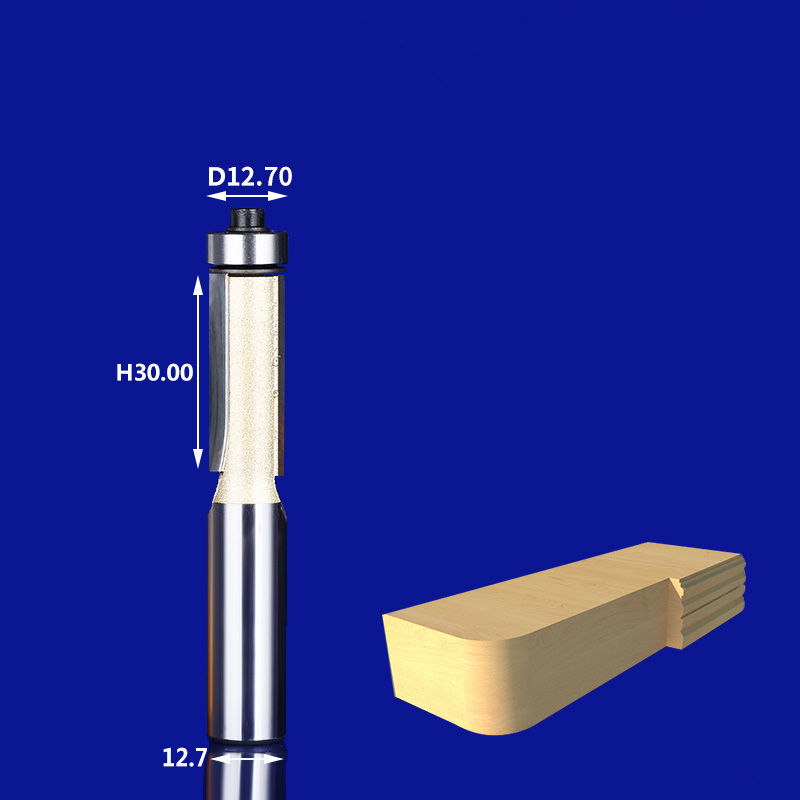 1 PCS, CNC houtbewerking router bit, Trimmen frees, hout, MDF, 2 fluiten rechte frees, trimmer graveren bit, multiplex: 12.7x12.7x30