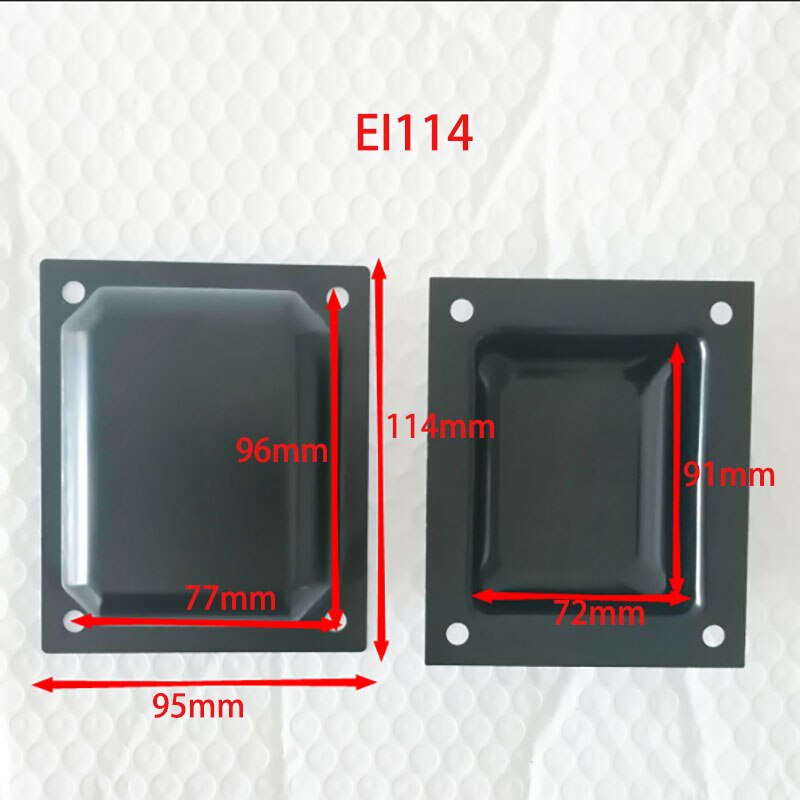 2PCS Transformer Cover EI66/76/86/96/105/114 End Bells Top Shrouds Iron Side Top Protective Shield Loudspeaker Accessories: EI114