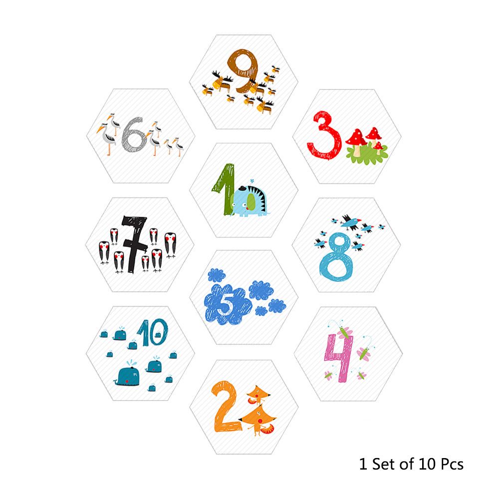 10pcs/Set PVC Imitation Marble Hexagonal Tile Stickers Bathroom Kitchen DIY Home Nonslip Floor Tiles DIY 3D Stickers Home Decor: 08