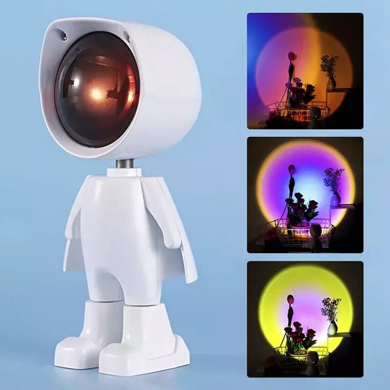 De Zon Nooit Sets Projector Lamp Robot Zonsondergang Projectie Nachtverlichting Zonsondergang Lamp Projector Led Night Verlichting Sfeer Licht