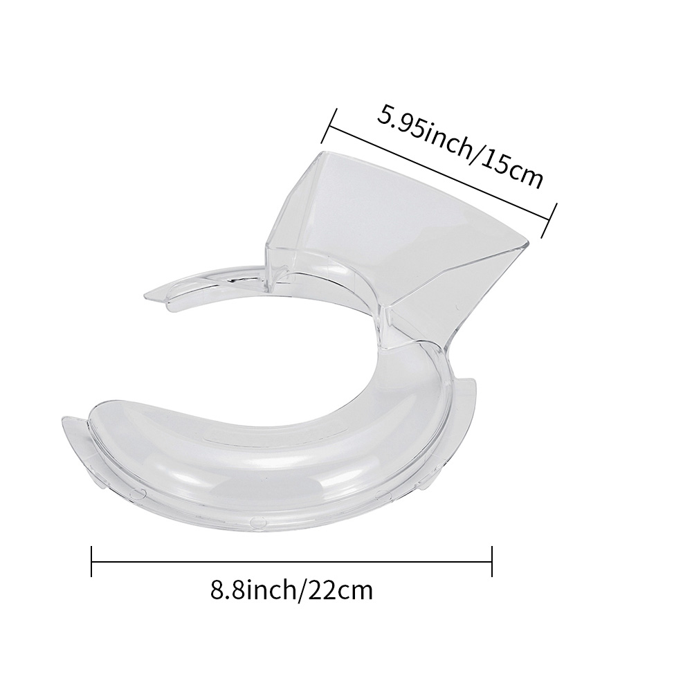 Ersättningshällsköld stänkskydd för köksutrustning 4.5/5qt stativblandare ksm 500ps ksm 450 robust säkert anti-splattering användbart