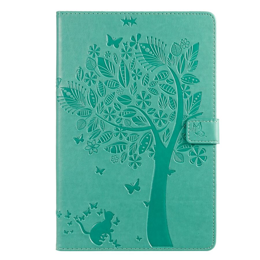 Tablet Case For Samsung galaxy Tab S5E 10.5 T720 SM-T720 T725 Cat Tree Print Cover With Card Slot Tablet case+film+pen: green