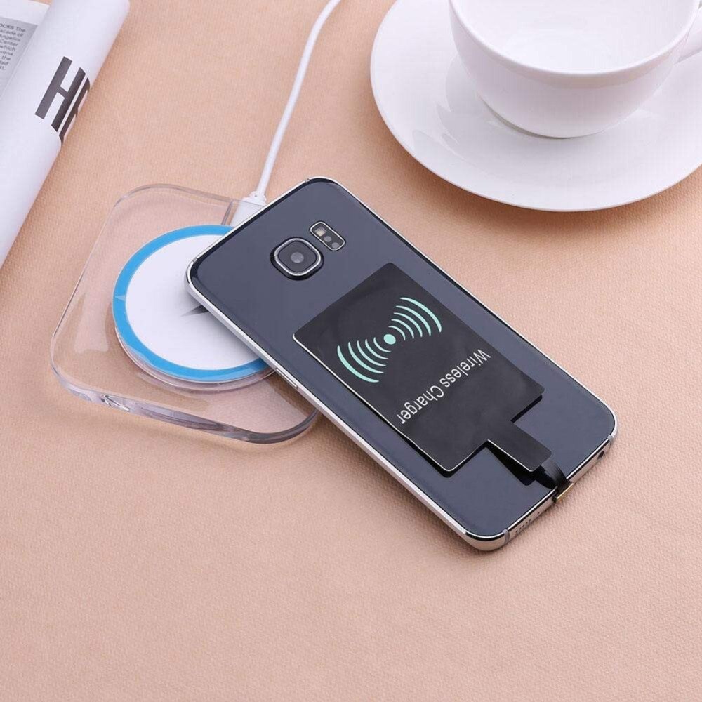 Für iPhone 6 7 Micro Usb Qi Wireless Charging-Receiver Adapter Für Xiaomi Redmi Hinweis 6 Huawei Honor Microusb Ladegerät für TYPE-C