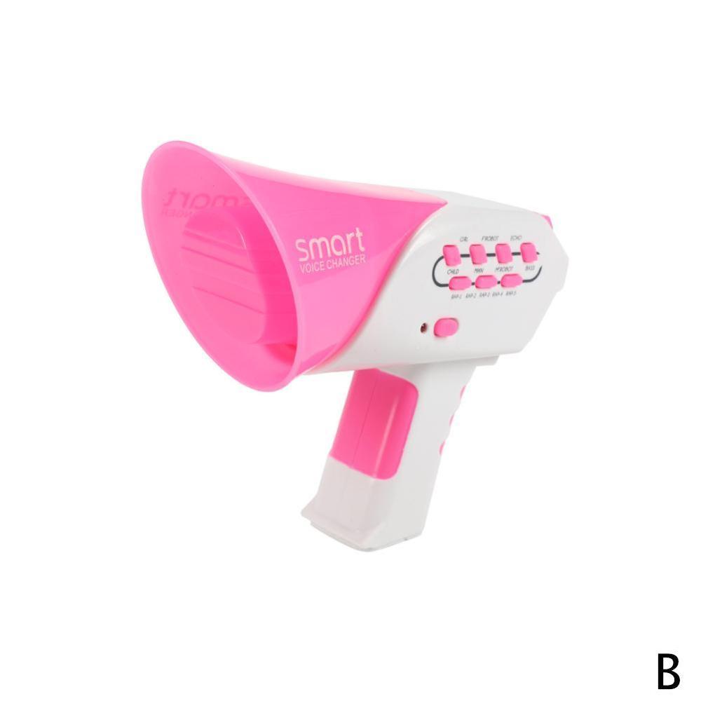 Kinderen Voice Changer Multi-channel Voice Changer Puzzel Handheld Speaker 7 Geluiden 5 Muziek Voice Converter: pink