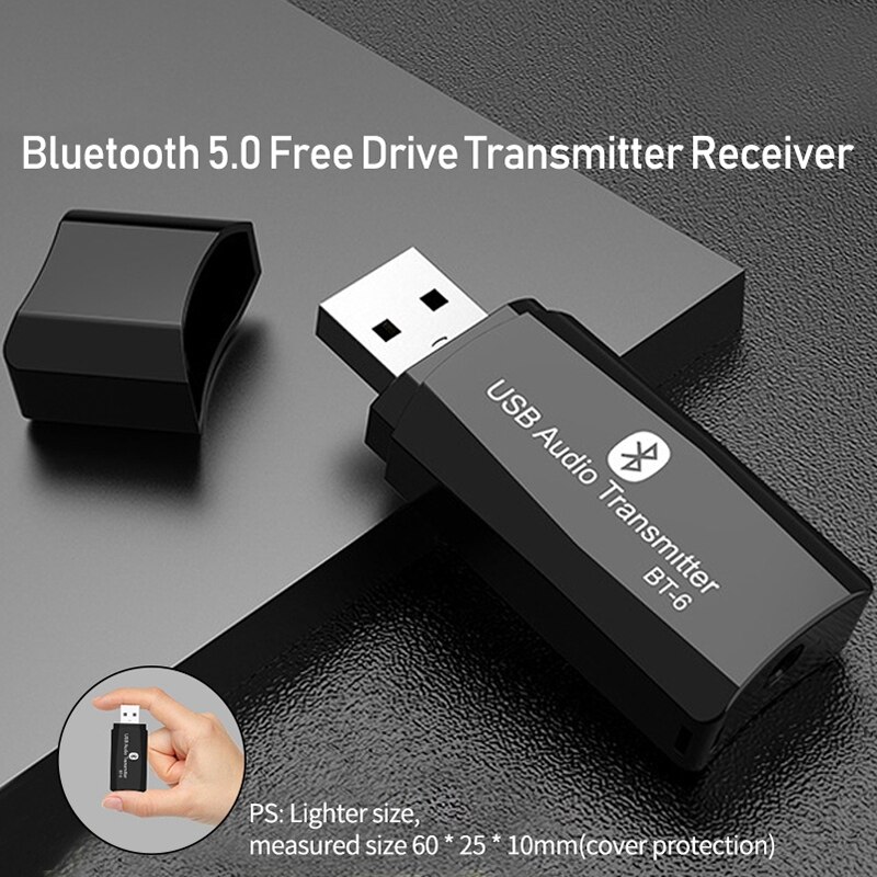 Usb trådløs o adapter 5.0 bluetooth sender modtager 3.5mm aux dongle til bil tv pc højttaler  mp3