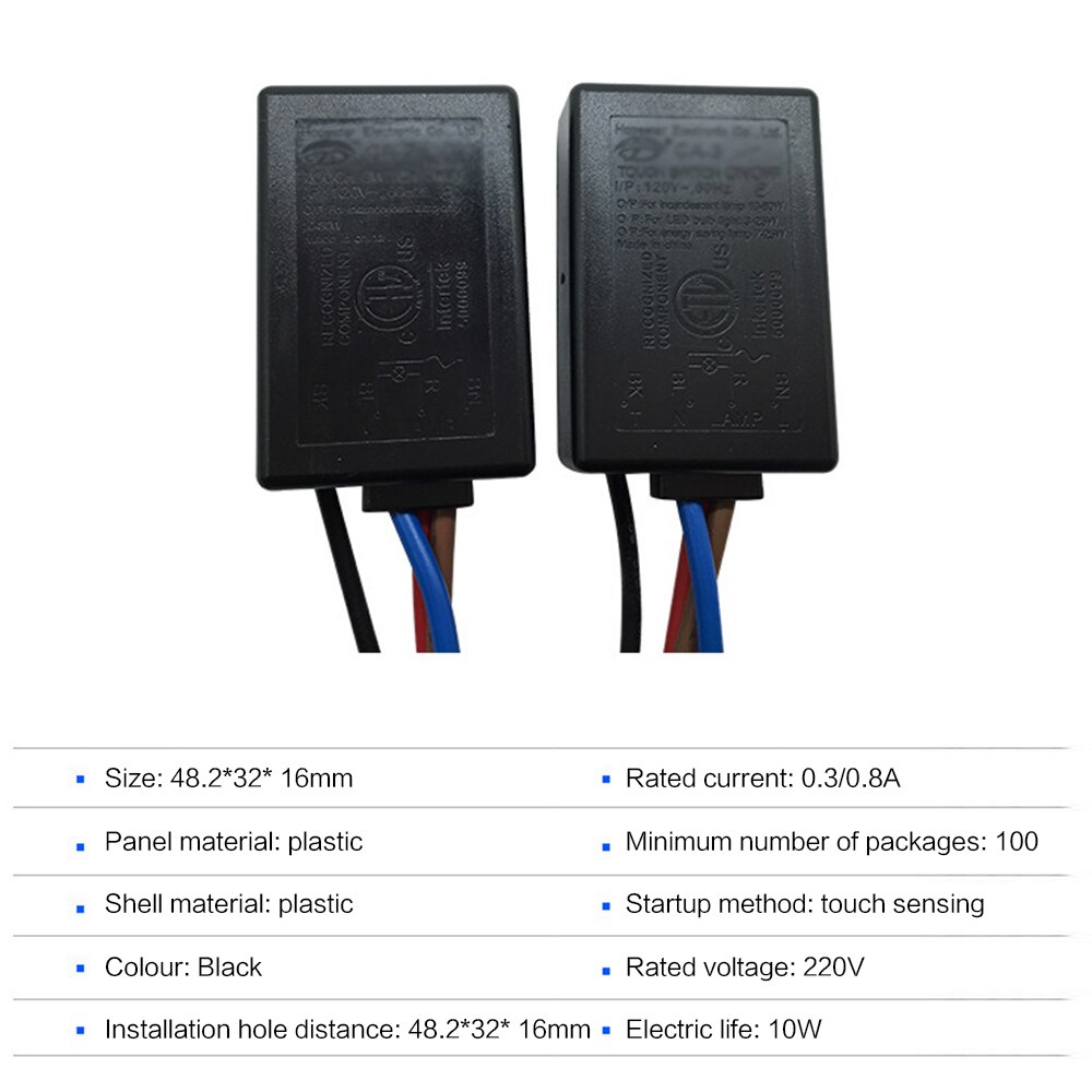 AC220-240V AC110v Bauen-in 3 Weg Finger Touch Dimmer 25-150W Für Tungslen Filament Lampe 3-25W LED Licht