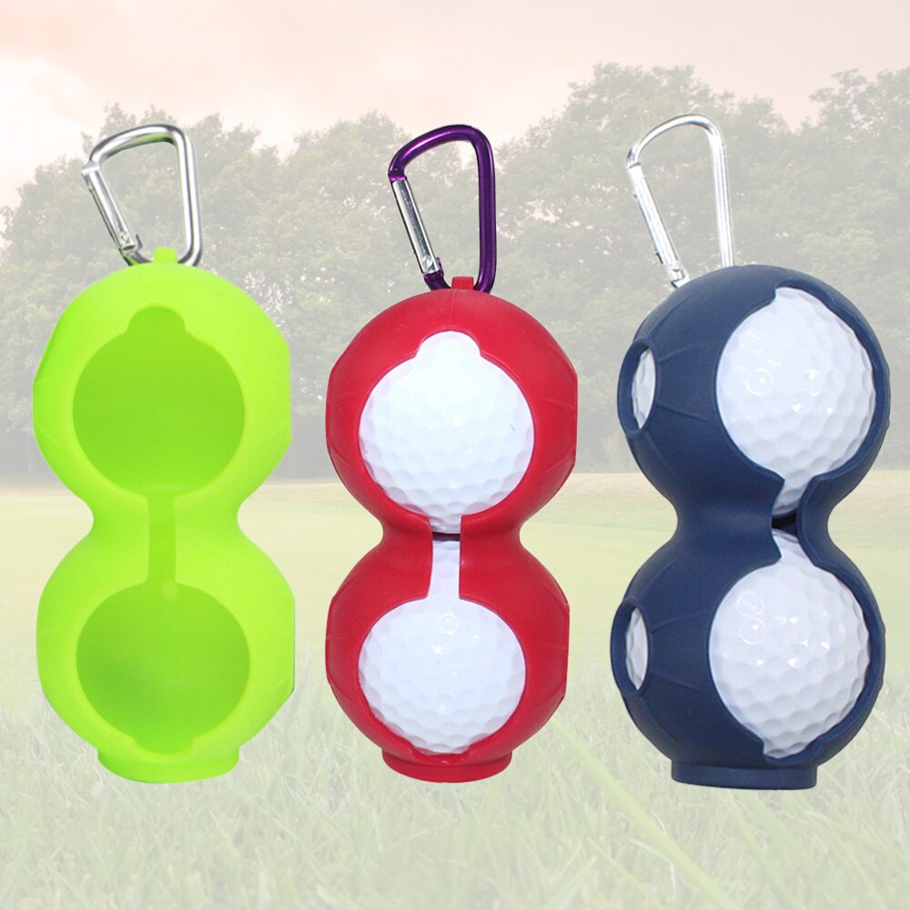 3Pcs Duurzaam Praktische Siliconen Beschermende Golf Cover Bal Houder Met Een Sleutelhanger Bal Cover Bag Golfbal Case Voor sport