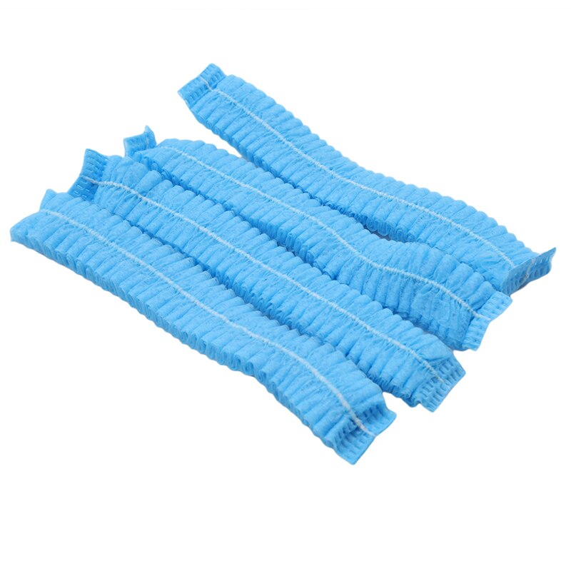 Gorro desechable de franjas no tejidas, gorros con tiras antipolvo, Gorros de protección para el trabajo, gorro de Chef con forma de seta, gorras protectoras Multicolor prácticas: blue