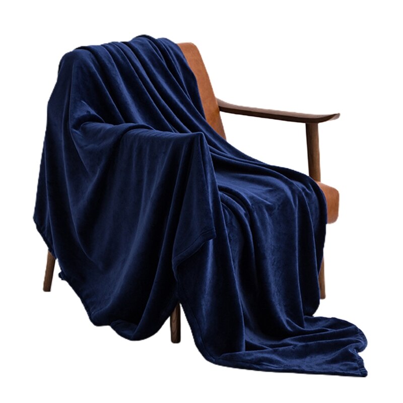 Winter herfst dikke flanellen deken, tweepersoonsformaat, superzacht, gezellig, warm, luxe, effen beddengoed van microvezel, lakens voor de bank.: Nb