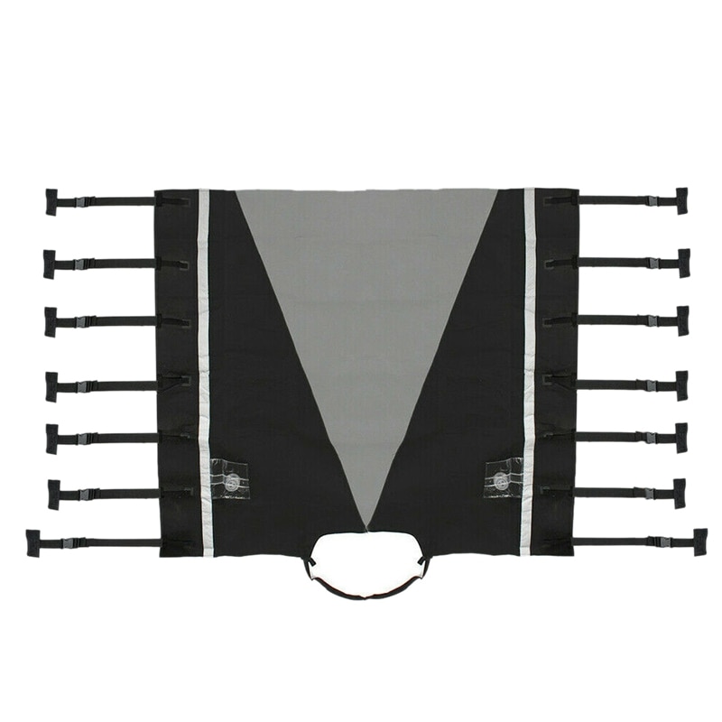 Vandtæt universal campingvogn foran bugsering dæksel hitch cover protector hitch kobling lås dæksel med 2x led beskyttelseslys til rv