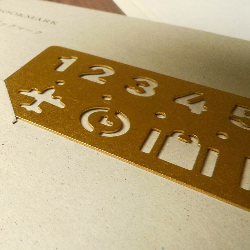 Regla recta hueca de Metal, marcador con patrón de letras y números, plantilla escolar, herramienta de dibujo, papelería