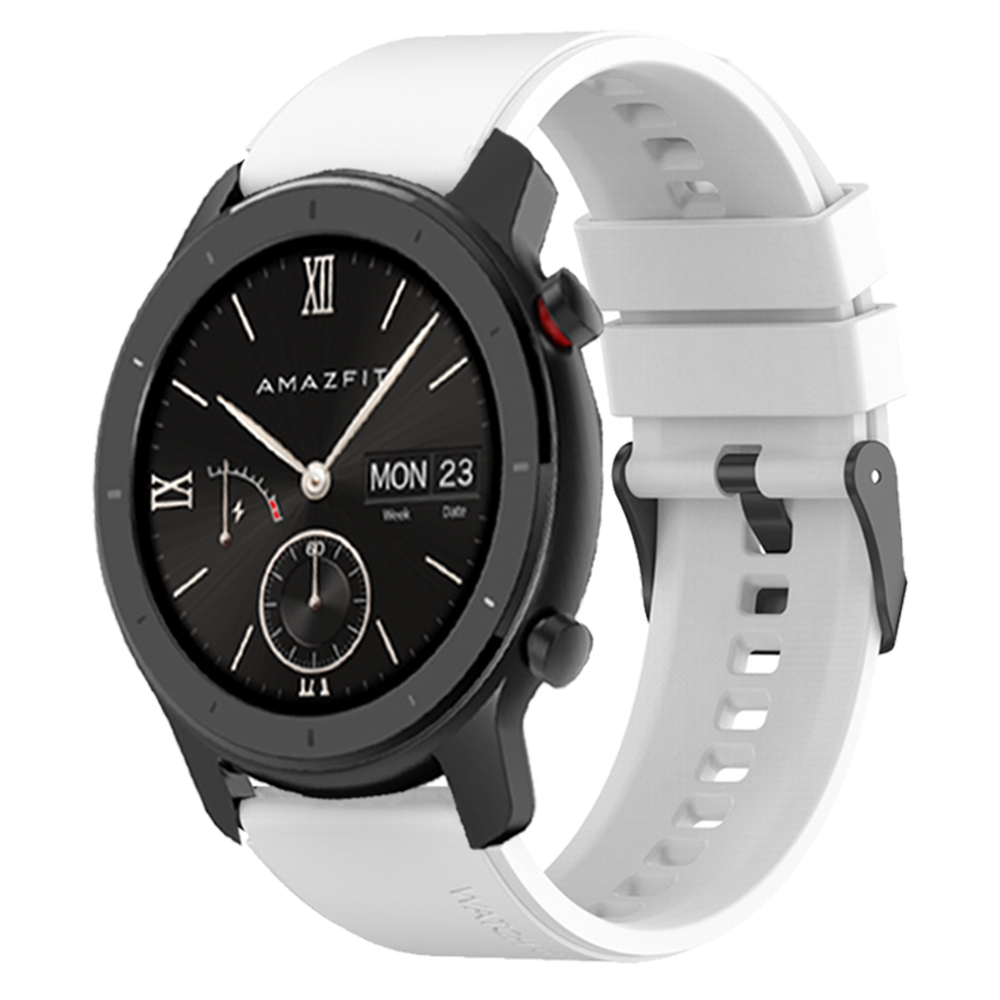 Silikonereim til Amazfit GTR 42mm - Erstatningsarmbånd 20mm