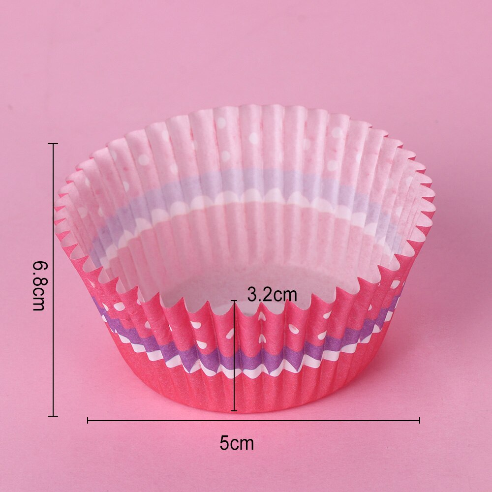 9 styles 100Pcs/lot Cupcake Liner Wrappers Cake Paper Cups Muffin Case Trays Wedding Party Supplies Baking Mold