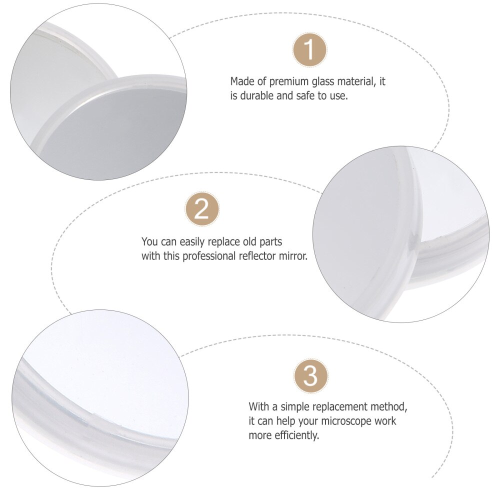 2pcs Practical Biological Microscope Reflector Microscope Parts for Laboratory