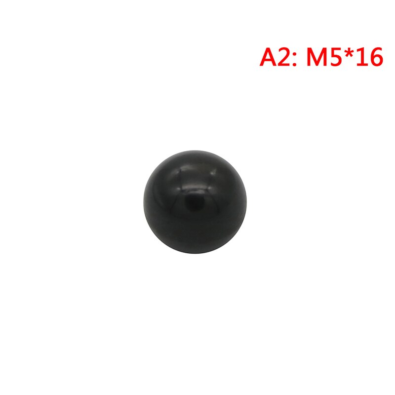M4/m5/m6/m8/m10/m12 gevind sort plast fastspænding kobberkerneknap kugleformet hoved fastspændingsmøtrik knap 1 stk: A2