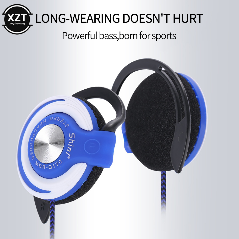 3.5Mm Wired Hoofdtelefoon Hifi Zware Bas Headset Over-Ear Verstelbare Oorhaak Koptelefoon Muziek Oortelefoon Voor Telefoon