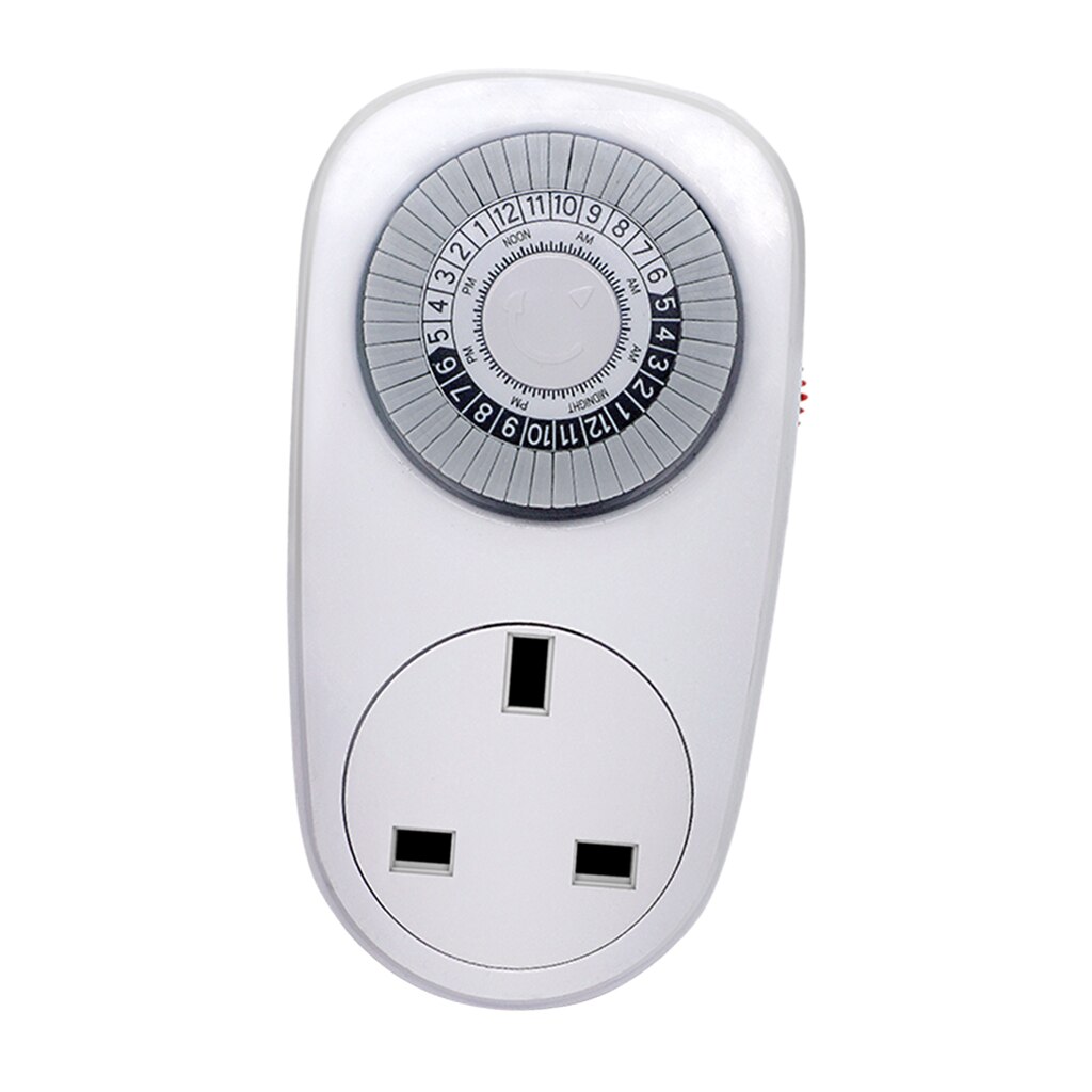 UK Plug In Mechanical Timer Wall Socket 24H Eletric Home Interval Clock Switch Socket Panel