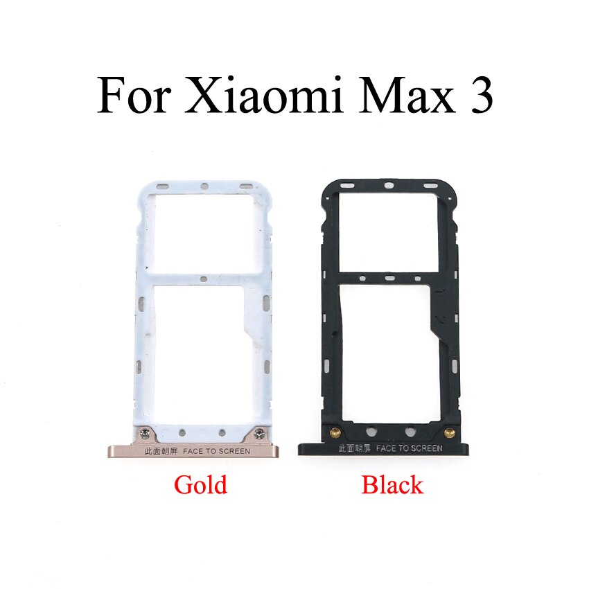 YuXi SIM Card Tray Socket Slot Holder Adapter Spare Parts For Xiaomi Mi Max 2 3 Mix 2S SIM & SIM / TF Card Tray Adapter