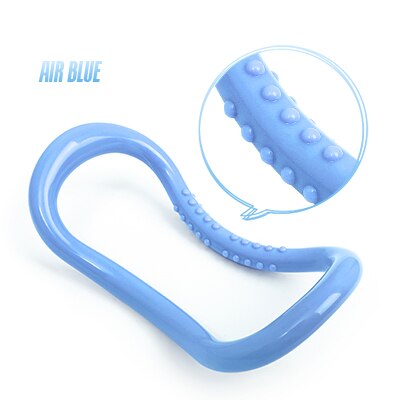 Círculo Mágico de Yoga para ejercicio en casa, anillo de Fitness para Pilates, lazo en la cintura y el hombro, suministros deportivos, herramientas de entrenamiento, equipo de resistencia: Sky Blue