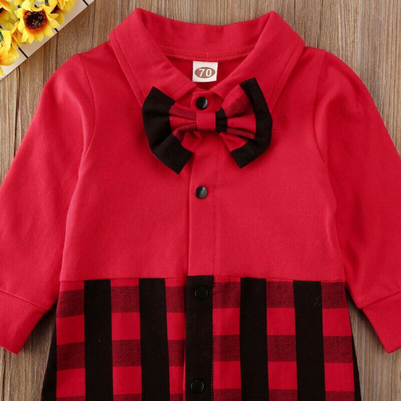 Sisters Brothers Matching Kids Baby Rompers 0-18M Boys Girls Christmas Plaid Print Long Sleeve Romper Outfits