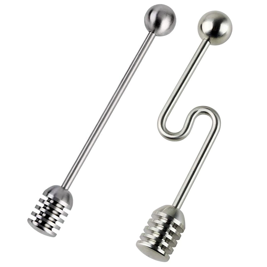 Honning og sirup dipper stick server honning ske 304 rustfri stål stav til honning potte krukkebeholdere
