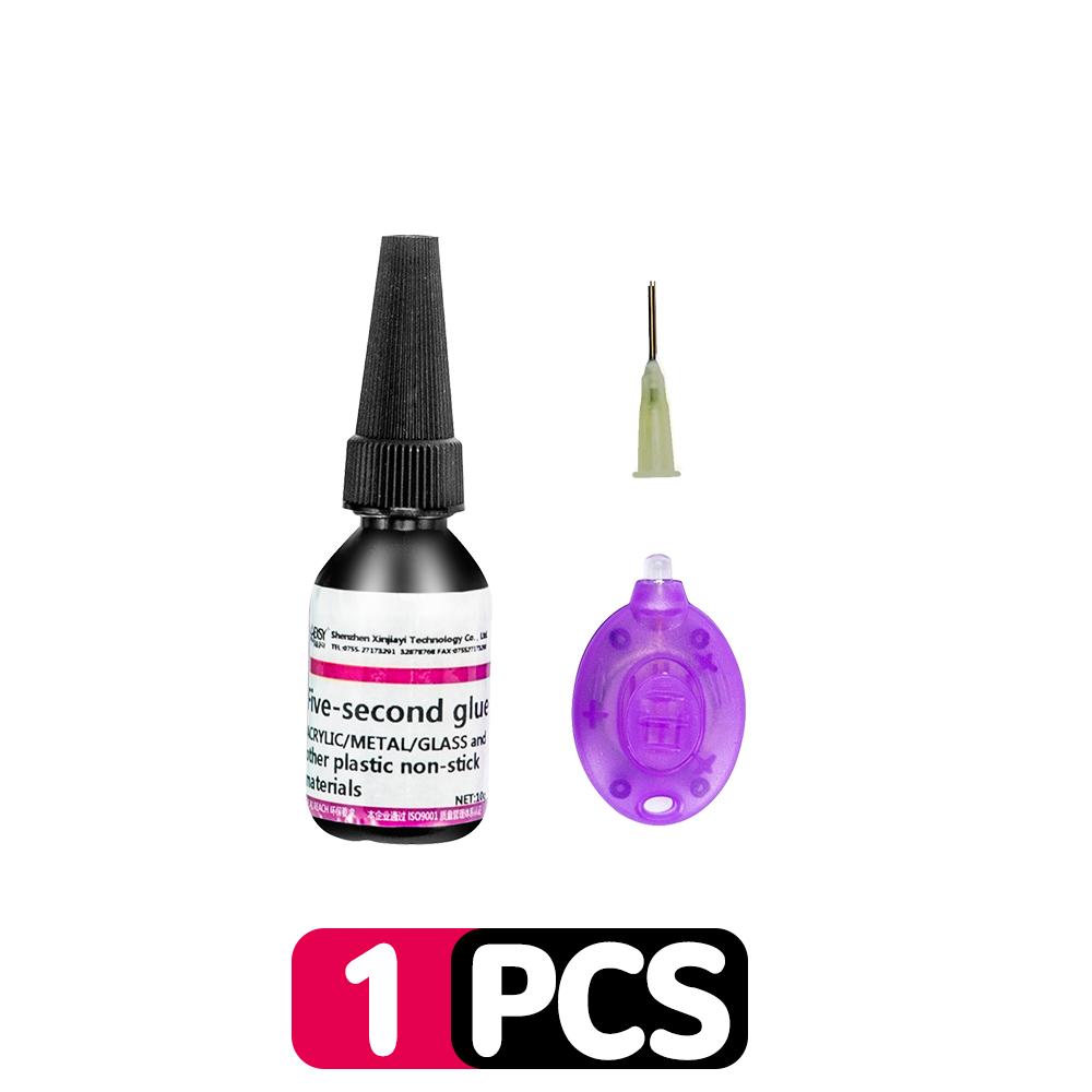 UV Glue Glass Repair Acrylic Metal Crystal Powerful UV Resin Hard Type Ultraviolet Solidify Crafts Clear Adhesive DIY Jewelry: 1PCS