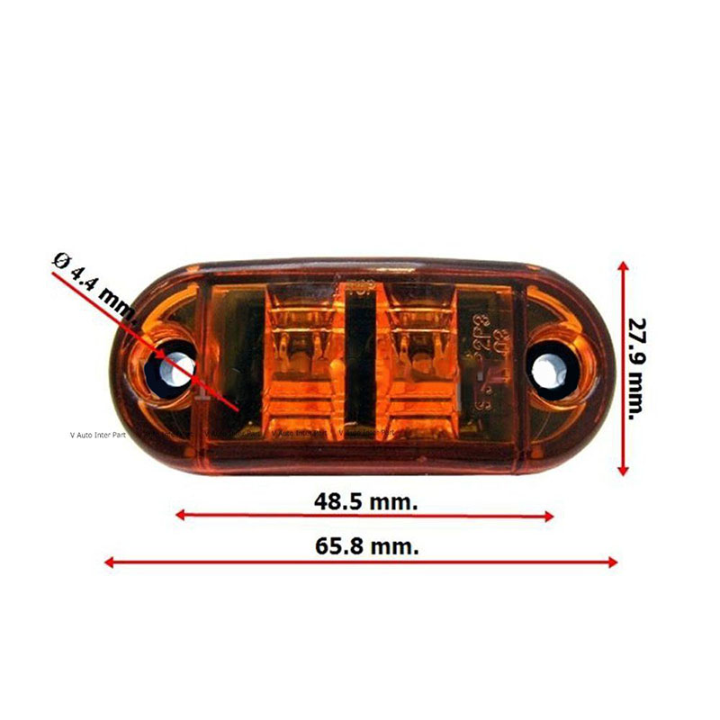 10 stk gul lys anhænger lygter 12v 24v stk gul side trailer lastbil blinklys led markerings klaring lygte 20 stk skruer