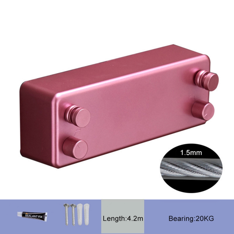 Telescopic Invisible Clothesline Free Punch Balcony Hotel Indoor Double-line Bathroom Home Retractable Clothes Rack