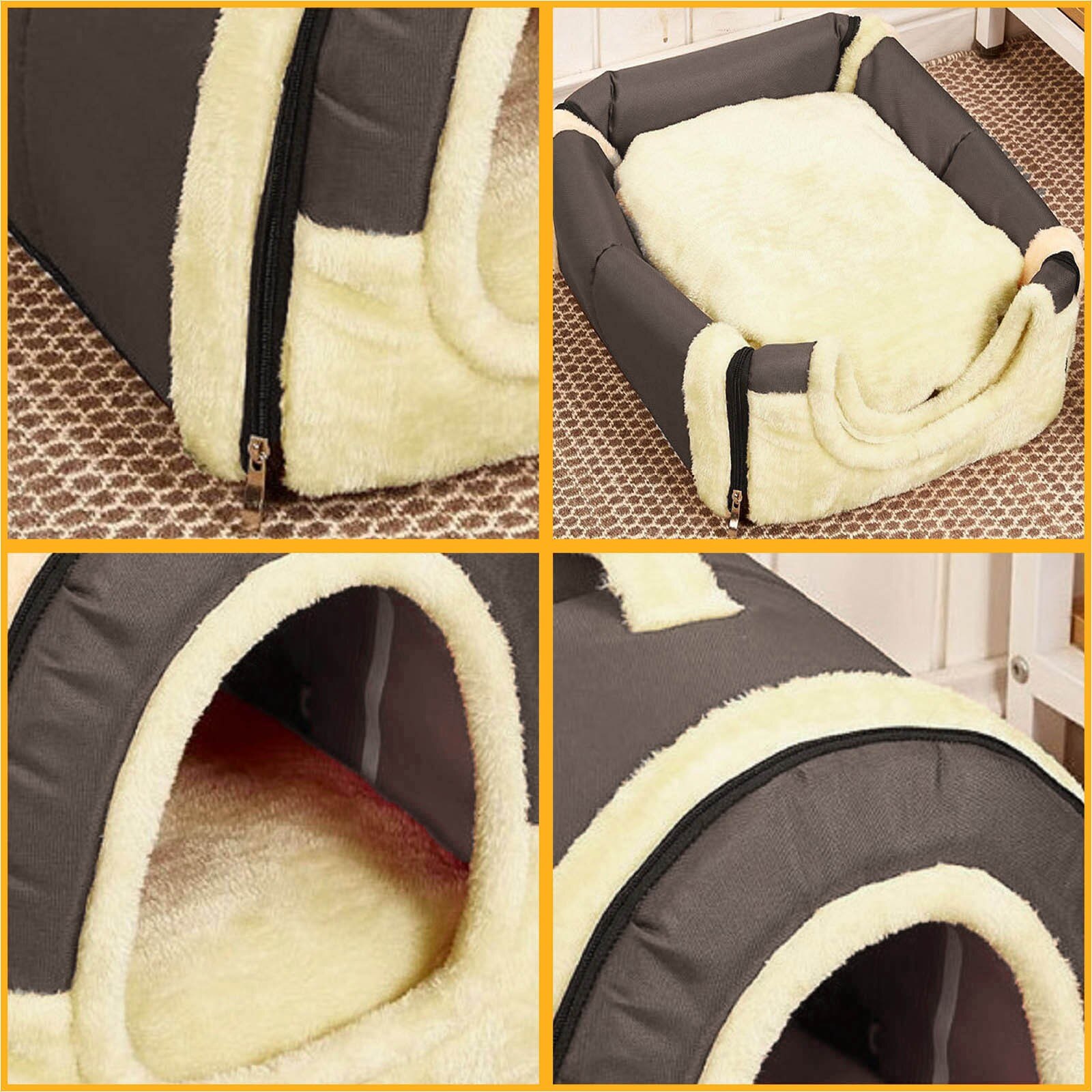 Comfortabele Pluche Kennel Honden Huisdier Kattenbakvulling Diepe Slaap Pv Kattenbakvulling Slapen Bed Kat Hond Huis Kattenbakvulling Slapen Bed honden Huisdieren