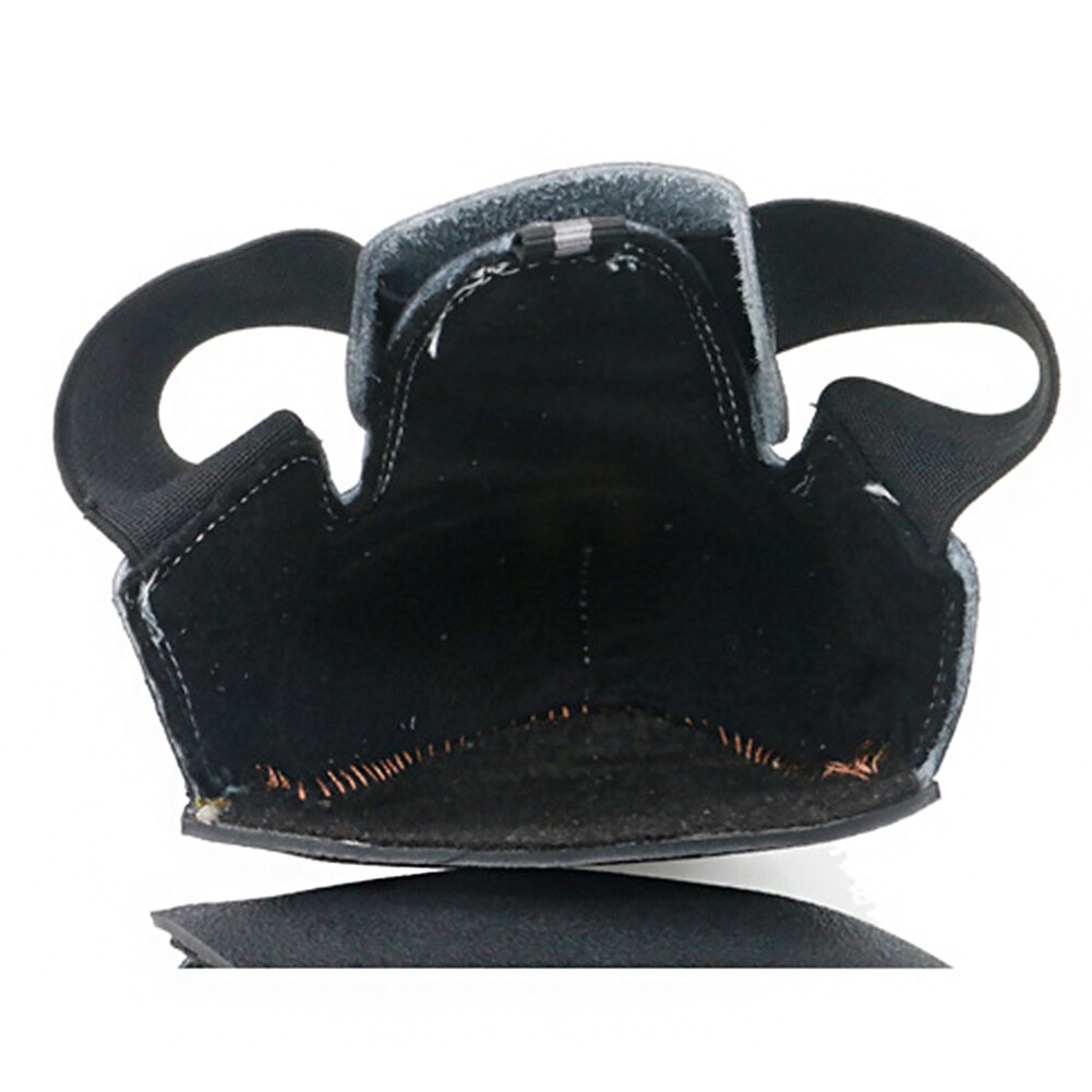 1pair Wear Resistant Non Slip Overshoe Toe Cap Adjustable Solid Industrial Universal Elastic Band Visitor Safety Faux Leather