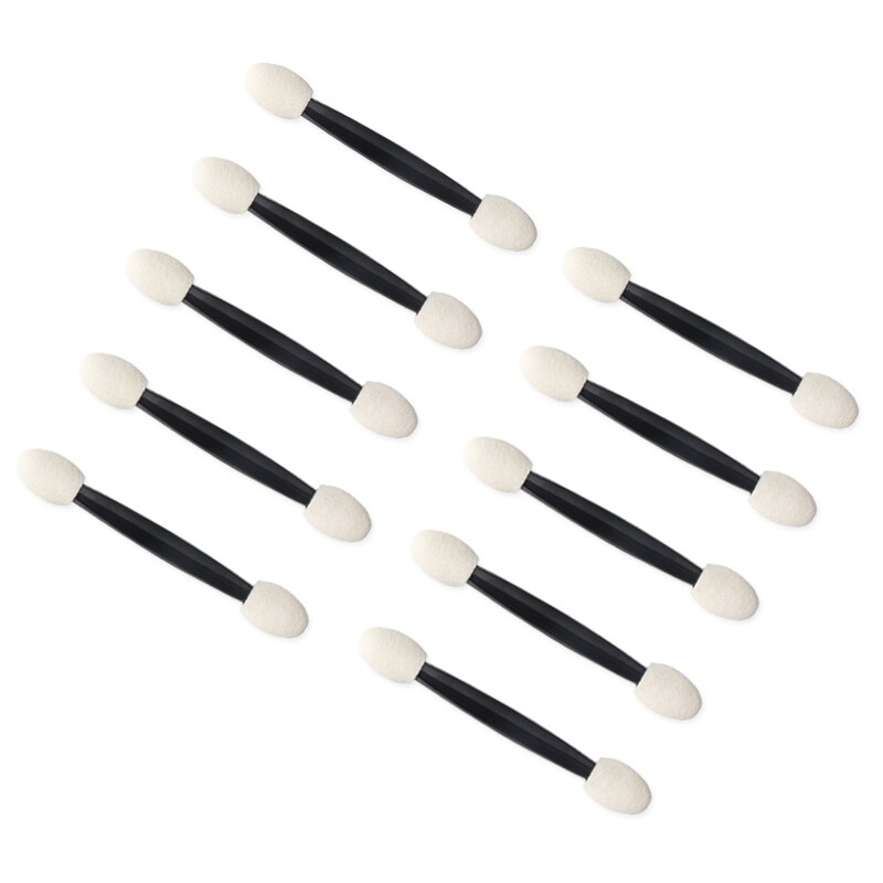 25 Pcs Sponge Stick Eye Shadow Applicator Cosmetic Brushes Double-head Eyeshadow Brush For Women Makeup Tools