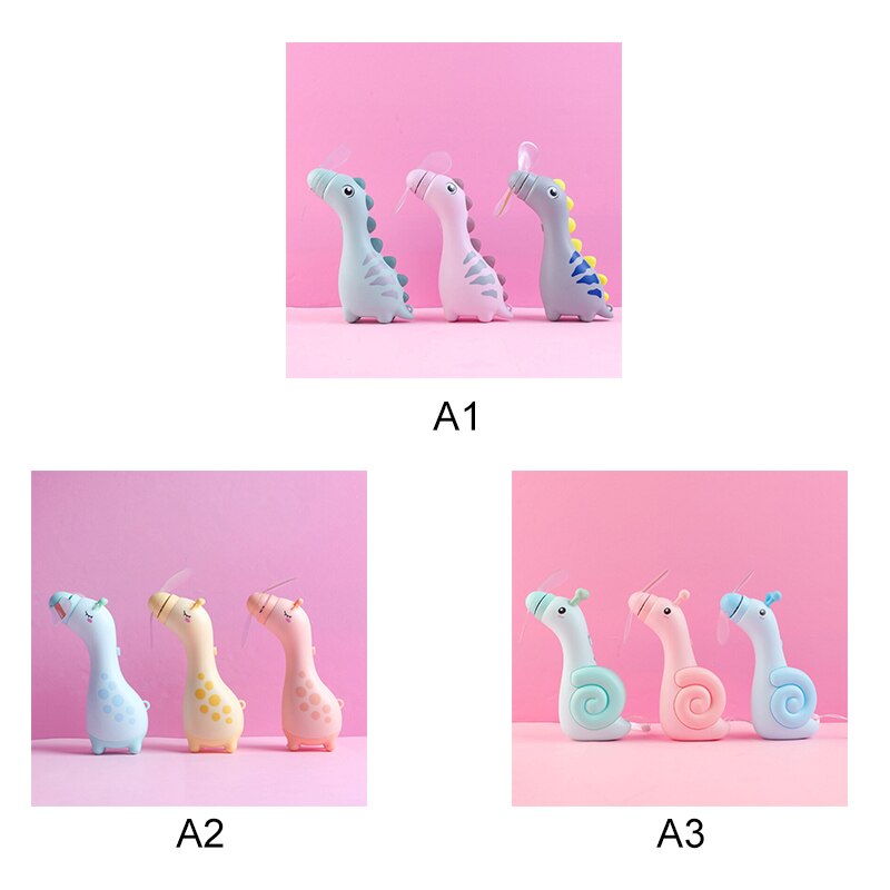 Mini USB Charging Fan Flexible USB Powered Cooling Fan LED Flash Portable Fans with Message For Student