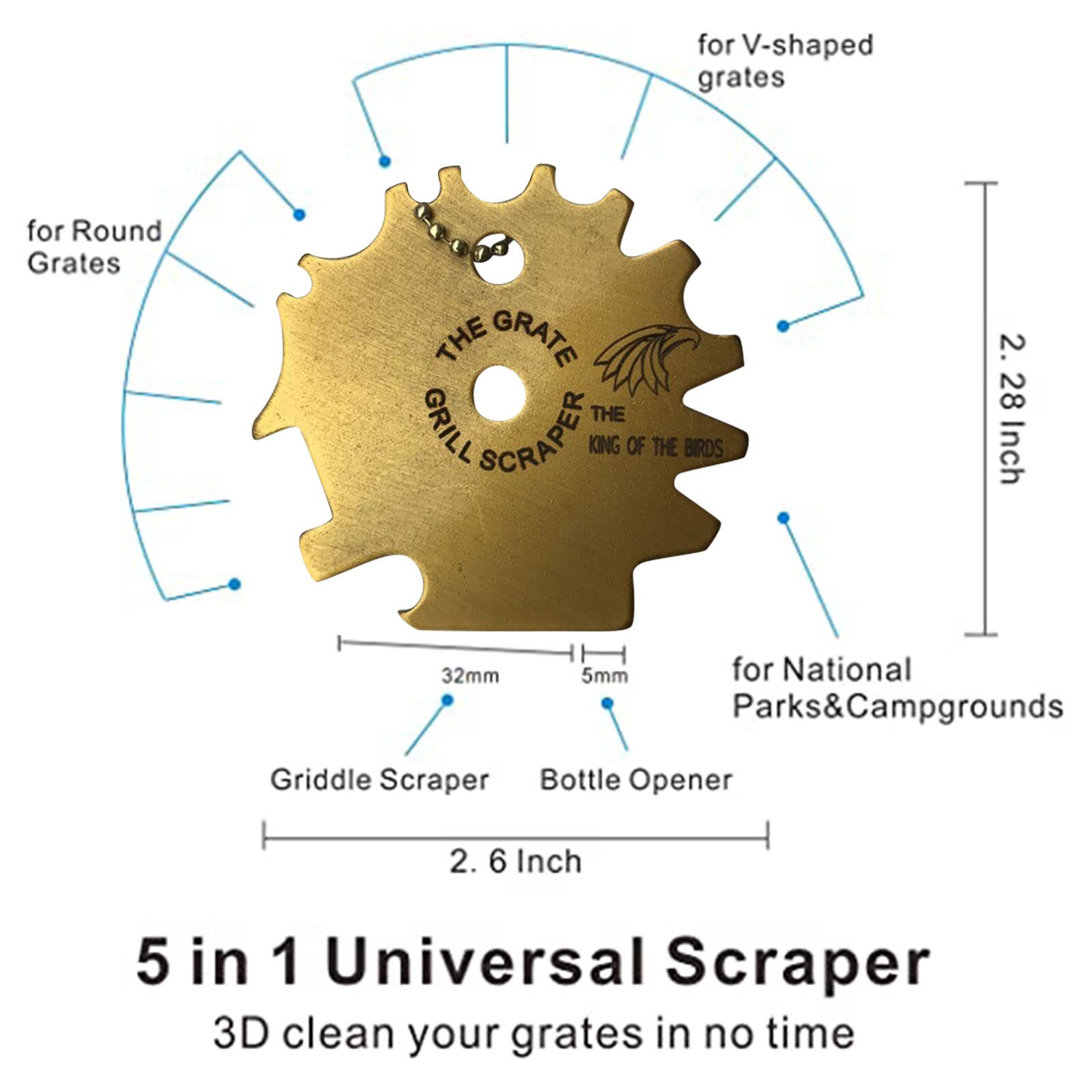 25# Portable Metal Bbq Grills Grate Cleaner Cleaning Barbecue Scraper Scrubber Tool Cleaning Barbecue Cleaning Grill Scraper