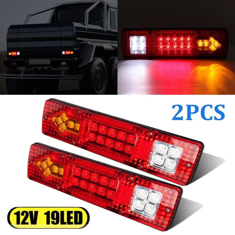 2 st bil 19 led vattentät bakljus släpvagn bakre blinkers stoppljus