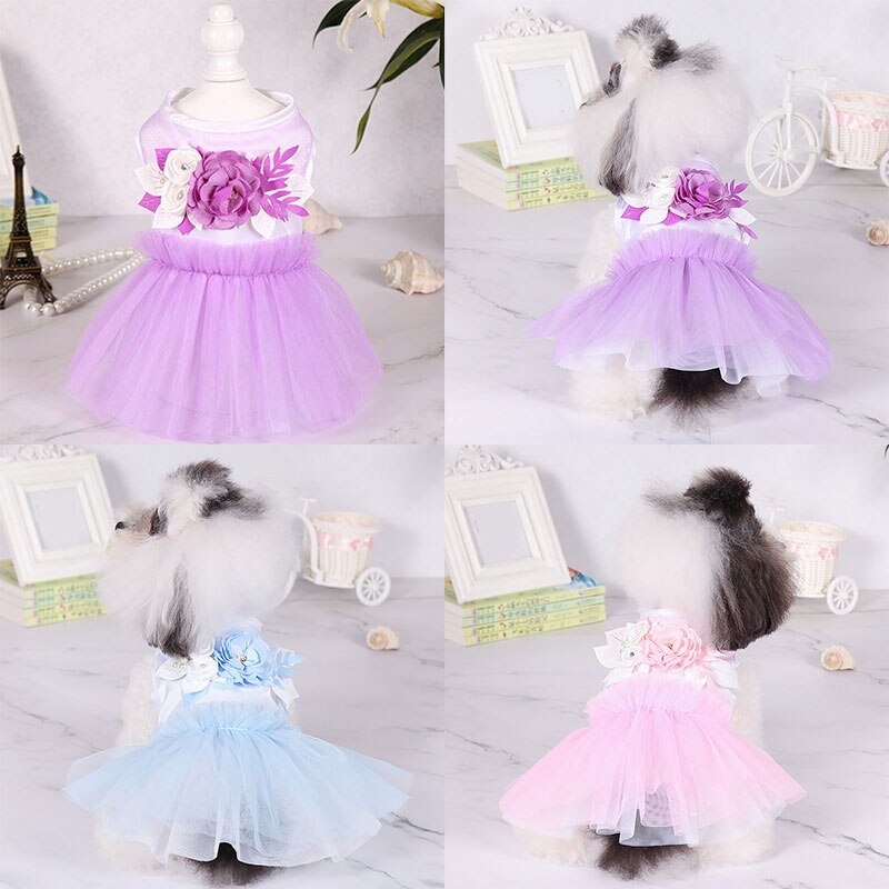 Beautiful Princess Dress Pet Dress Comfortable Cupcake Dress Cute Durable Puppy Dog Accessory Dog Skirt Dog Dress Colorful