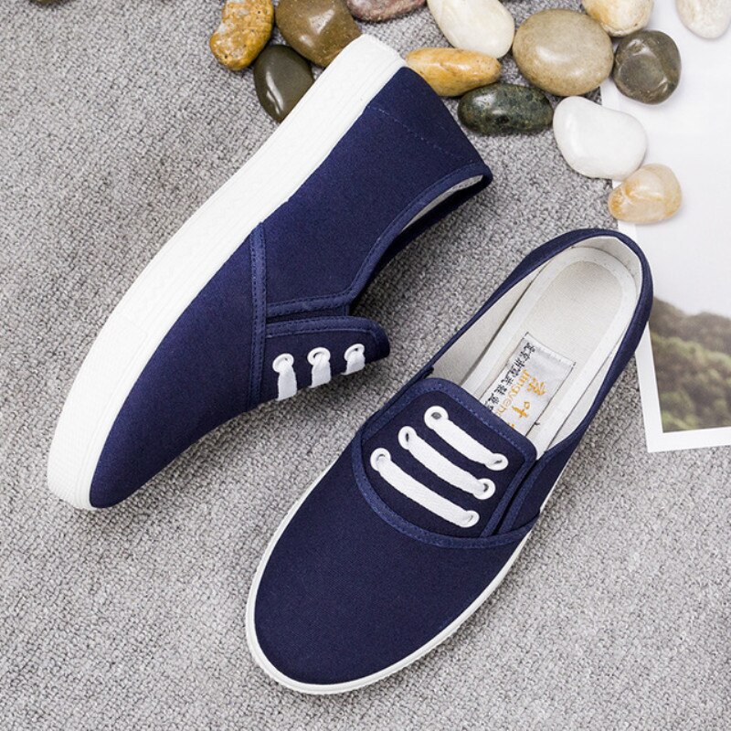 Plate-forme Creepers chaussures femmes toile décontracté blanc chaussures dames peu profonde blanc chaussures bout rond Zapatos Mujer chaussures plates grande taille 36-40