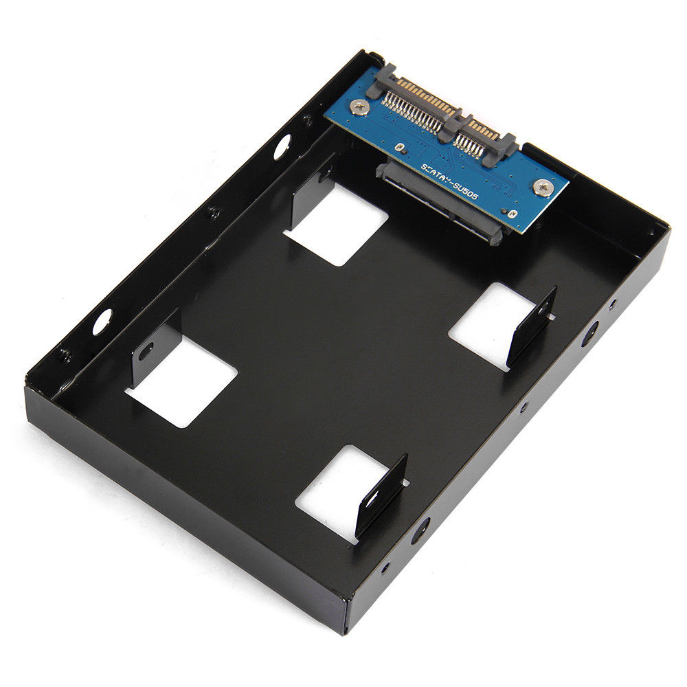 Aluminum 2.5" to 3.5" SATA Hard Disk Drive Converter Caddy Tray Cage Swap Plug HDD SSD Mounting Bracket Kit