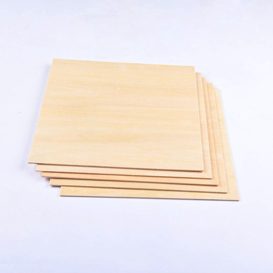 5 stk firkantet basswood plade bord 20 x 20 x 0.2cm til diy modelfremstilling og håndværk
